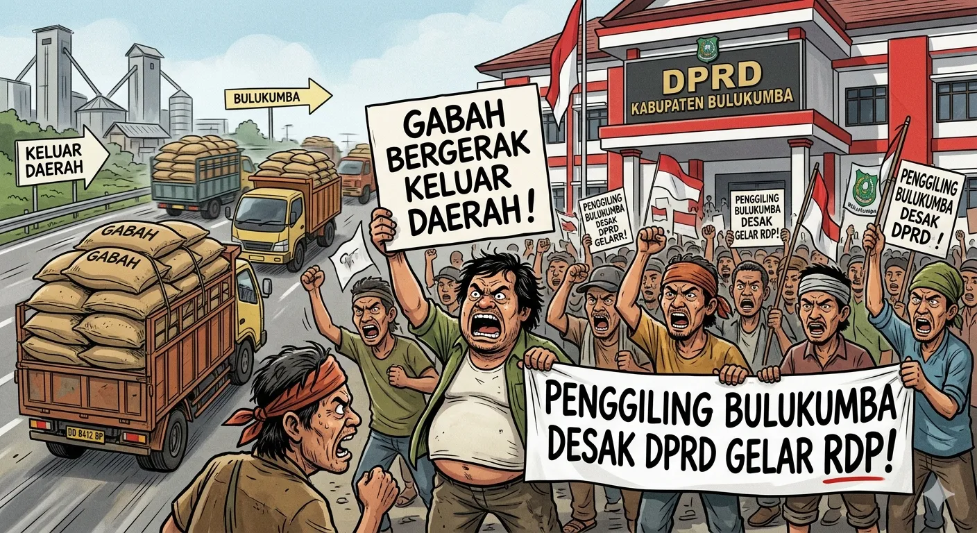 Gabah Bergerak Keluar Daerah, Penggiling Bulukumba Desak DPRD Gelar RDP