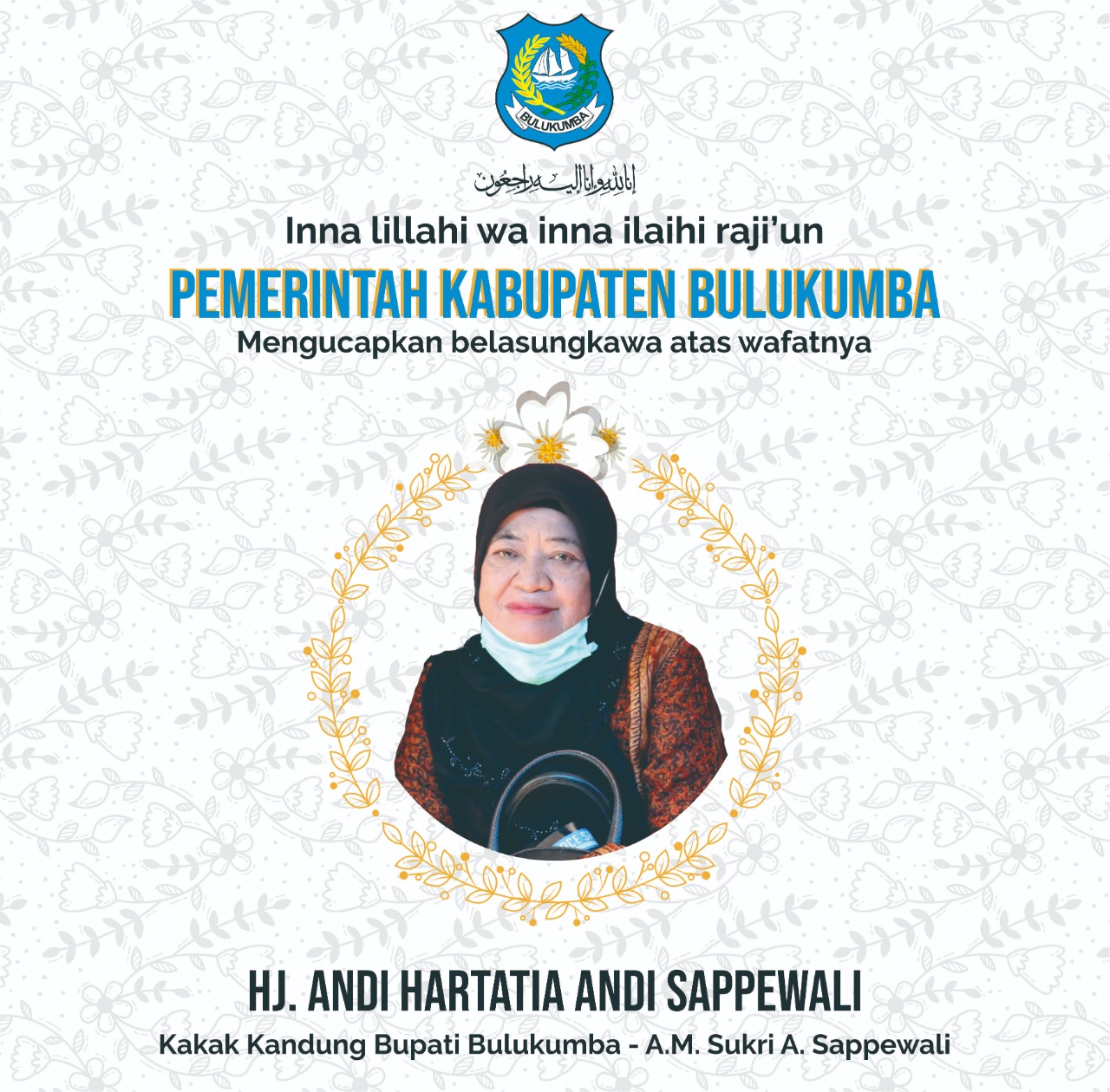 Kabar Duka, Kakak Bupati Bulukumba Meninggal Dunia