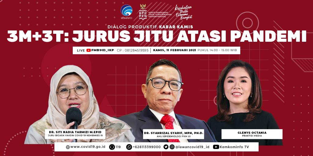 Penguatan 3M dan 3T Jadi Kunci Pengendalian Pandemi