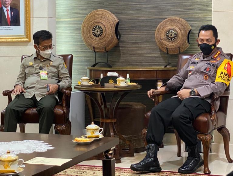 Mentan Syahrul Yasin Limpo Bertemu Kapolri, Ini yang dibahas