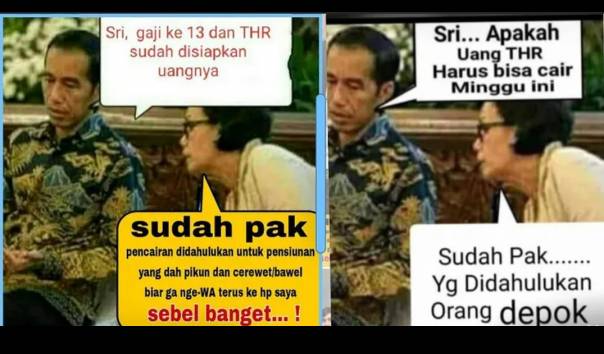 Sri Mulyani Unggah Meme Soal THR dan Gaji Ke-13: Orang Indonesia Kreatif dan Jenaka