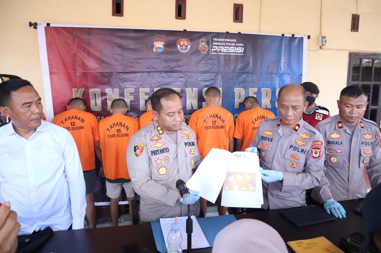 Narkoba Kembali Gentayangan di Bulukumba, 5 Pelaku Diringkus